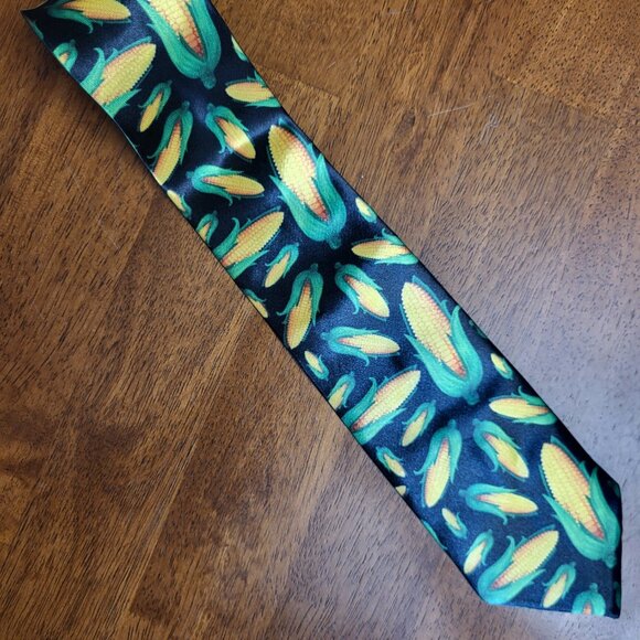 Unbranded ~ Corn Print Necktie ~ Excellent Condition ~ Very Corny - Picture 2 of 6